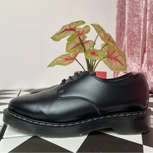 Solovair Vegan Black Faux Leather 3 Eye Gibson Oxfords UK 5.5