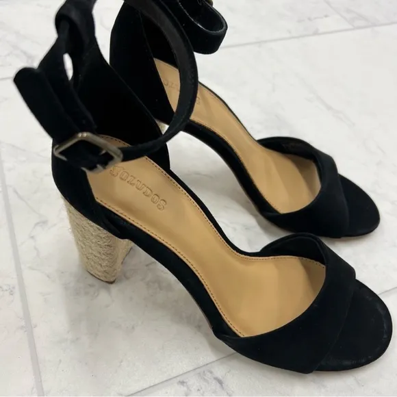 Soludos Tall Capris Leather/Suede Heels Size 6