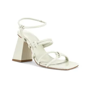 Song Of Style Heels Noelle Strappy Block Heel Square Toe in Ivory