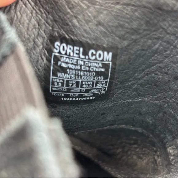 Sorel Black Mules with Plush Fabric and Thick Sole