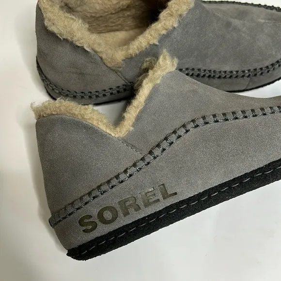 Sorel Manawan Men’s Grey Suede Slippers