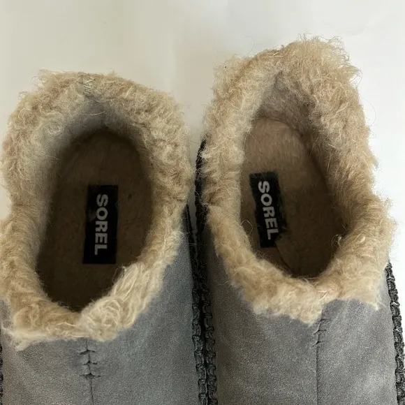 Sorel Manawan Men’s Grey Suede Slippers