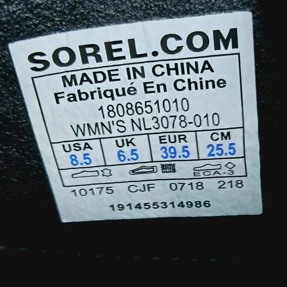Sorel SZ 8.5 Lolla Chelsea Boot Suede Black