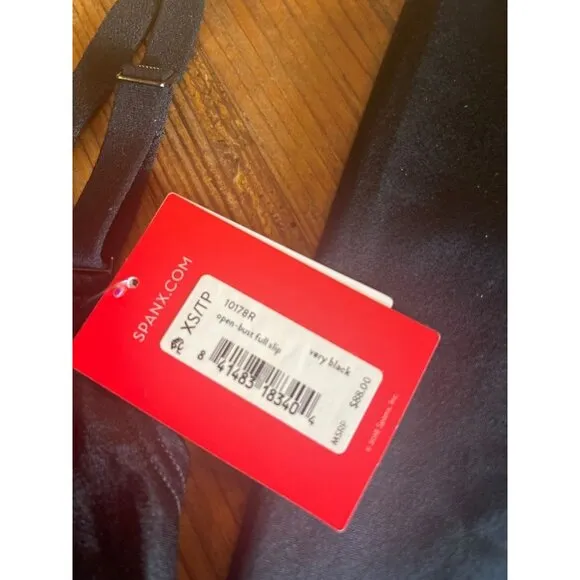 Spanx Open-Bust Full Slip Smartgrip Very Black Size XS Lot of 3 New With Tag