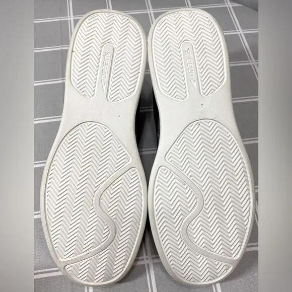 Speedo Mens Sz 10 Quart Hybrid Land Water Boat 360 Drainage Grey Shoes Sneakers