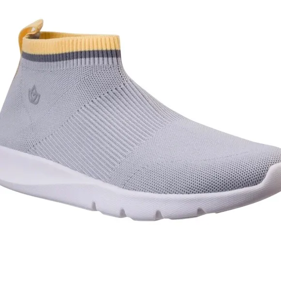 Spenco Pure Love Glacier Grey Stretch Knit Orthotic Support Shoes Size 9.5D NIB