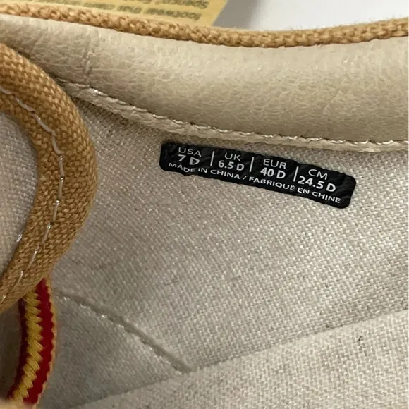 Spenco Wheat &amp; White Pier Supportive Sneaker Size 7