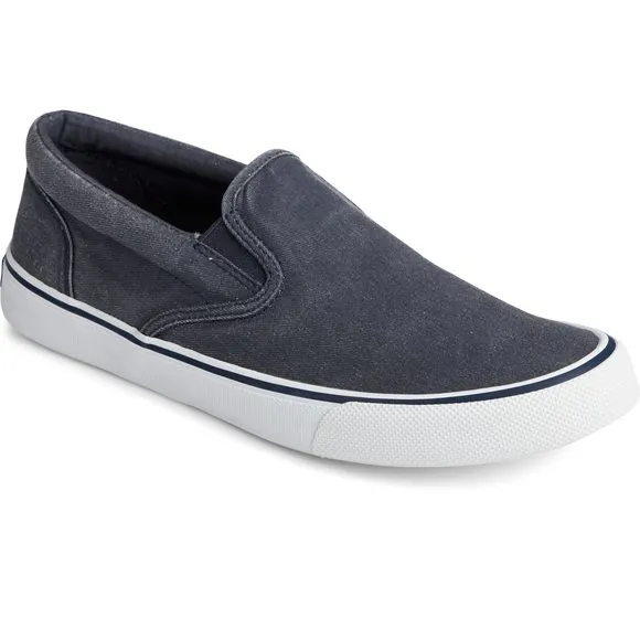 SPERRY MENS FOOTWEAR MEN'S STRIPER II SLIP ON SNEAKER, SW NAVY, 9