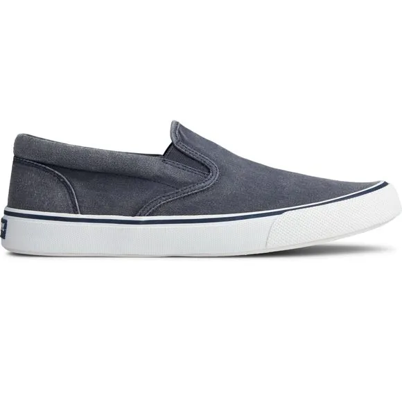 SPERRY MENS FOOTWEAR MEN'S STRIPER II SLIP ON SNEAKER, SW NAVY, 9