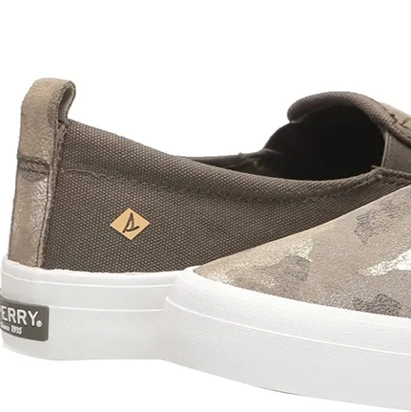 Sperry Olive Camo Slip on 🎉 Women's Pier Wave High Canvas Sneaker NWT