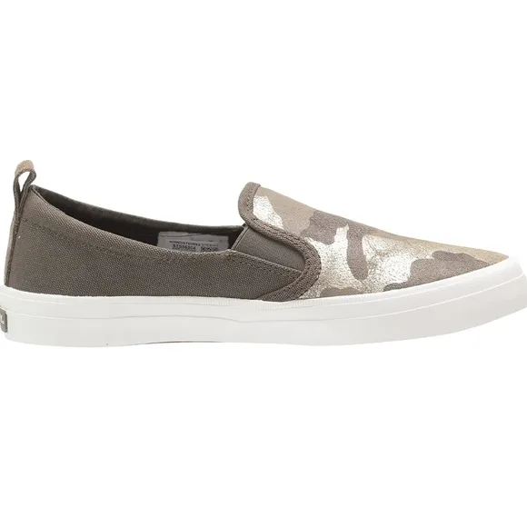 Sperry Olive Camo Slip on 🎉 Women's Pier Wave High Canvas Sneaker NWT