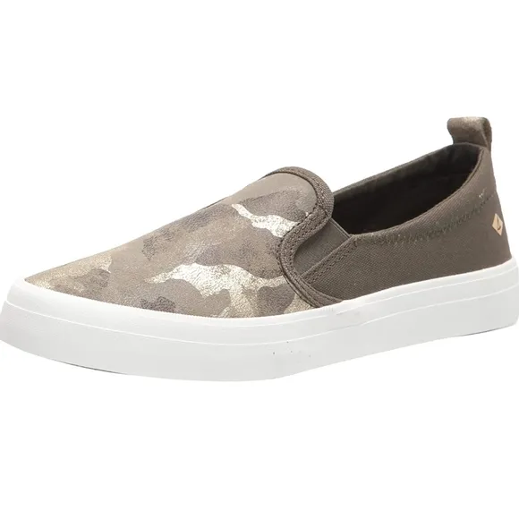 Sperry Olive Camo Slip on 🎉 Women's Pier Wave High Canvas Sneaker NWT