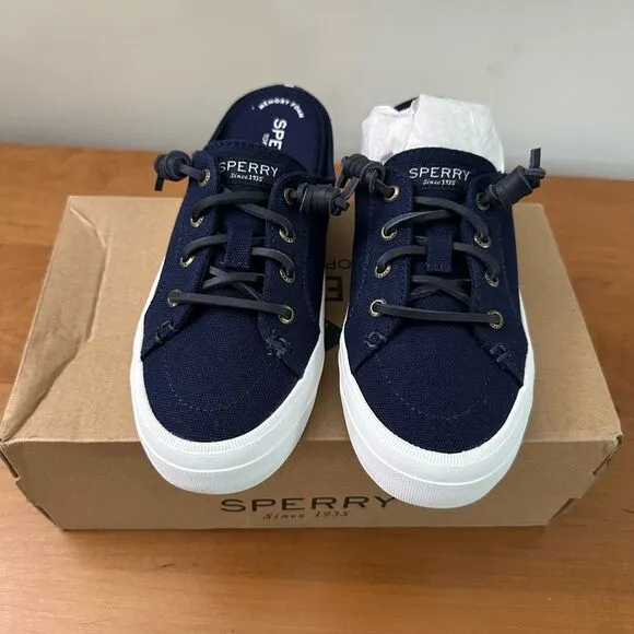 SPERRY Women's Crest Vibe Mule Canvas Sneakers size 5.5