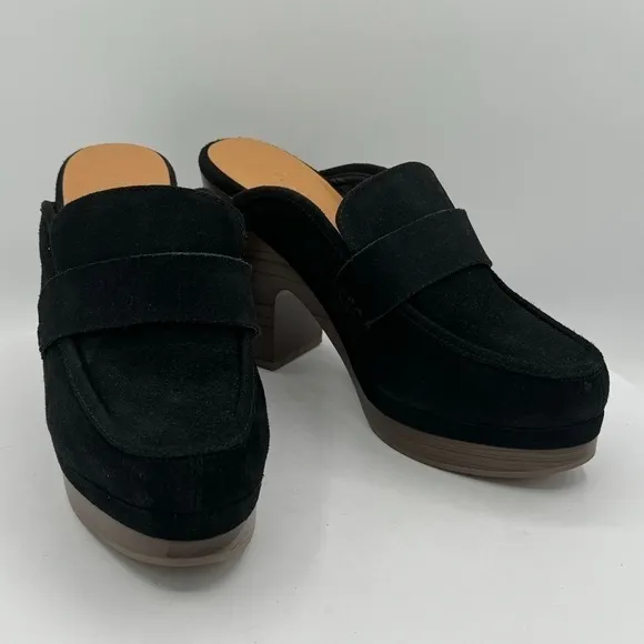 SPLENDID VINA BLACK SUEDE WOMENS CLOGS    SIZE 9.5   NWT