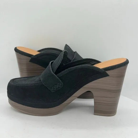 SPLENDID VINA BLACK SUEDE WOMENS CLOGS    SIZE 9.5   NWT