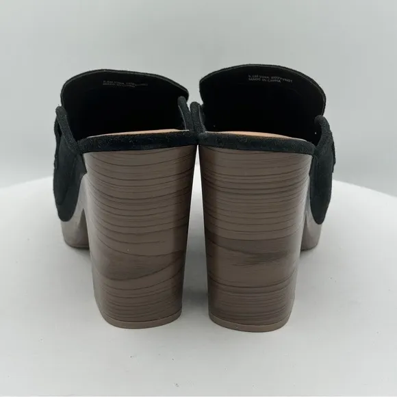 SPLENDID VINA BLACK SUEDE WOMENS CLOGS    SIZE 9.5   NWT
