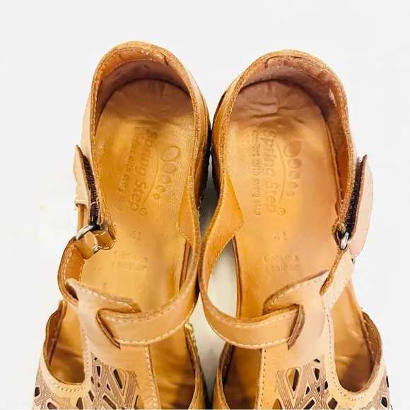 Spring Step Irin Wedge Slip-On | Cognac | 41 | US 9.5-10