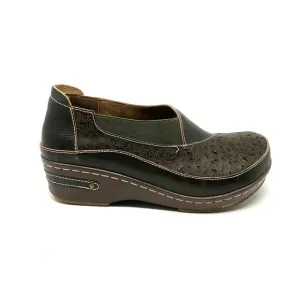Spring Step L'Artiste BURBANK Leather Clogs Green