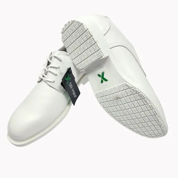 SR Max SRM3540 White Work Shoes 7.5 EW Slip Resistant Leather ASTM F3445-21 NEW