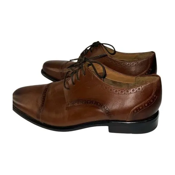 Stacy Adam Memory Foam Brown Lace Up Leather Oxfords Size 12M