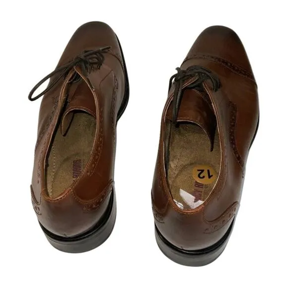 Stacy Adam Memory Foam Brown Lace Up Leather Oxfords Size 12M
