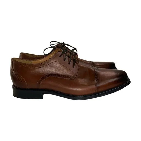 Stacy Adam Memory Foam Brown Lace Up Leather Oxfords Size 12M