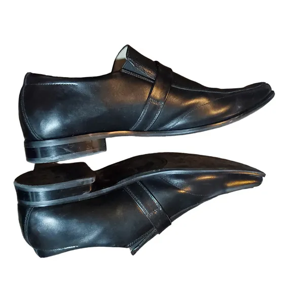 Stacy Adams Beau Moc Toe Bit Slip-On Loafer Black Men's Size 13 Leather Dress