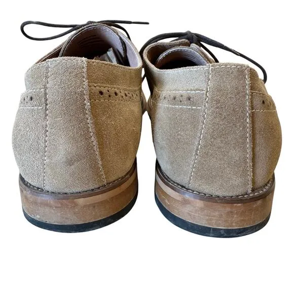 Stacy Adams Dunstan Suede Leather Casual Tan Oxfords Men's Size 14M