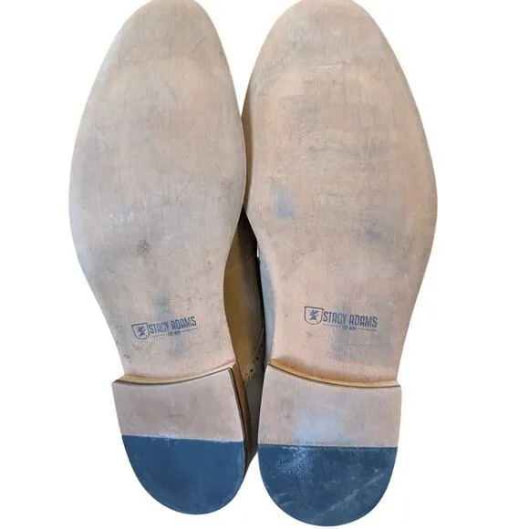 Stacy Adams Dunstan Suede Leather Casual Tan Oxfords Men's Size 14M