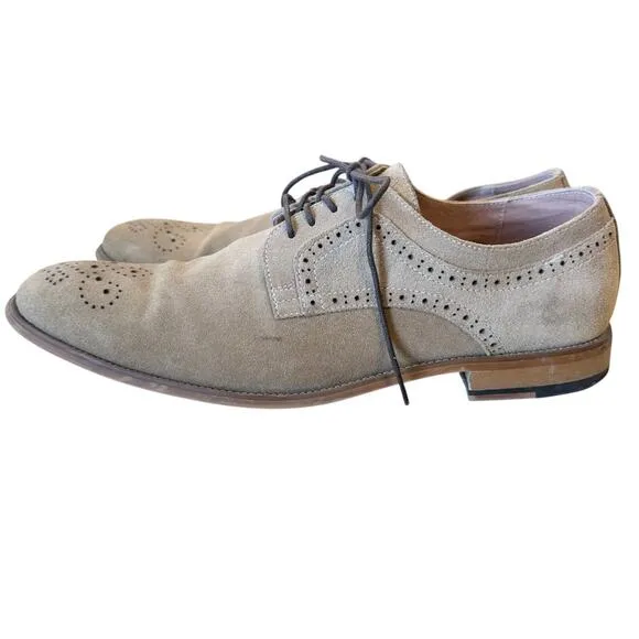 Stacy Adams Dunstan Suede Leather Casual Tan Oxfords Men's Size 14M