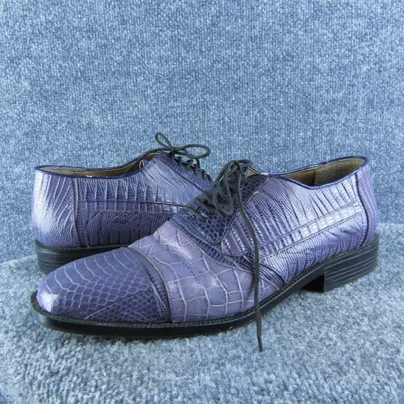 Stacy Adams Men's Genuine Snakeskin Oxfords Purple Leather Size 10M Used 2025
