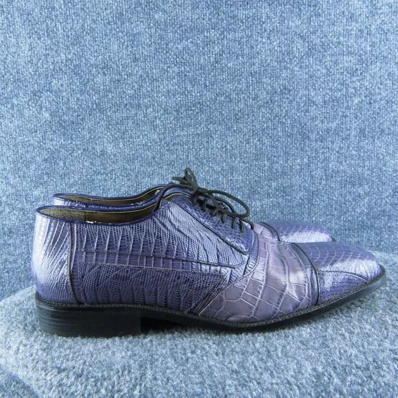 Stacy Adams Men's Genuine Snakeskin Oxfords Purple Leather Size 10M Used 2025