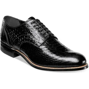 Stacy Adams Mens Madison Black Snake Embossed Leather Oxfords Shoes New