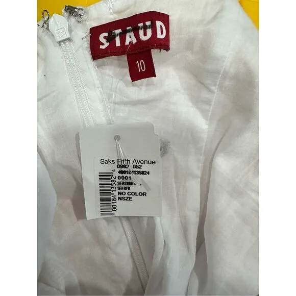 STAUD MINI WELLS DRESS LADYBUGS SIZE 10 $295