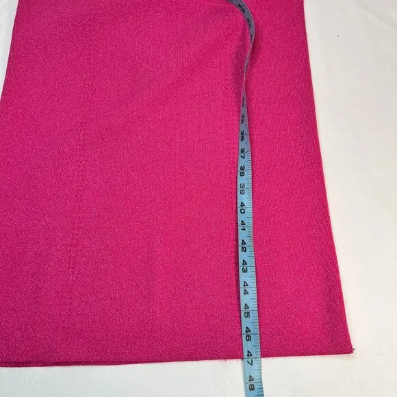 Staud Quartz Metallic Pink Lurex Midi Slip Dress Party Cocktail Bodycon Large