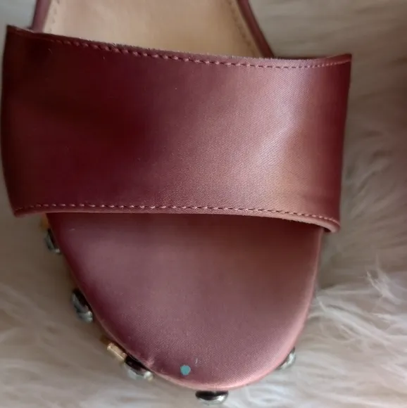 Steve Madden Dusty Rose Glory Studded Chunky Platform Heels