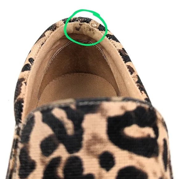 Steve Madden Gills Platform Sneaker Leopard Print Slip On Tan Black size 10