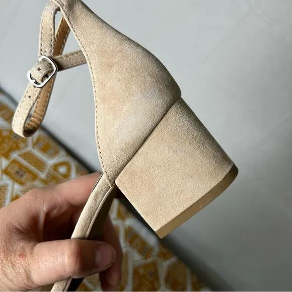 Steve Madden Irenne Leather Slingback Open Toe Block Heel Size 7.5