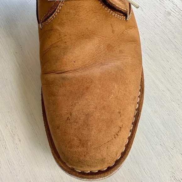 STEVE MADDEN, MENS HARPOON, TAN LEATHER OXFORDS. LACE-UP, SIZE 12