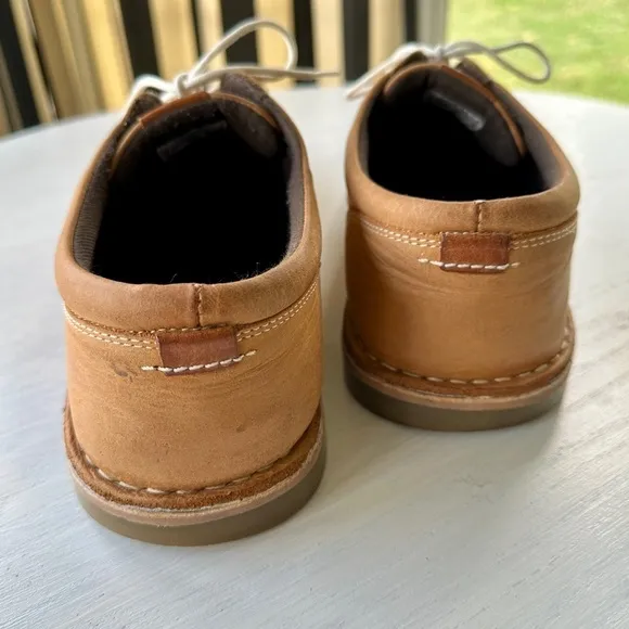 STEVE MADDEN, MENS HARPOON, TAN LEATHER OXFORDS. LACE-UP, SIZE 12