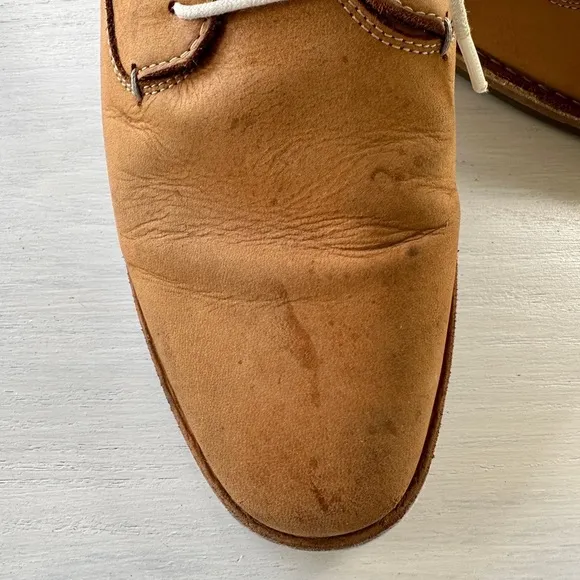 STEVE MADDEN, MENS HARPOON, TAN LEATHER OXFORDS. LACE-UP, SIZE 12