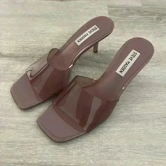 STEVE MADDEN Pance Clear PVC Purple 8