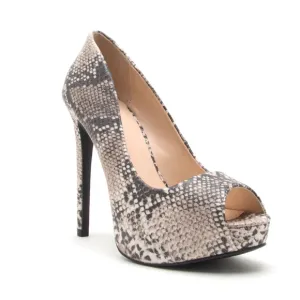 STEVE MADDEN Platform Snakeskin Heels