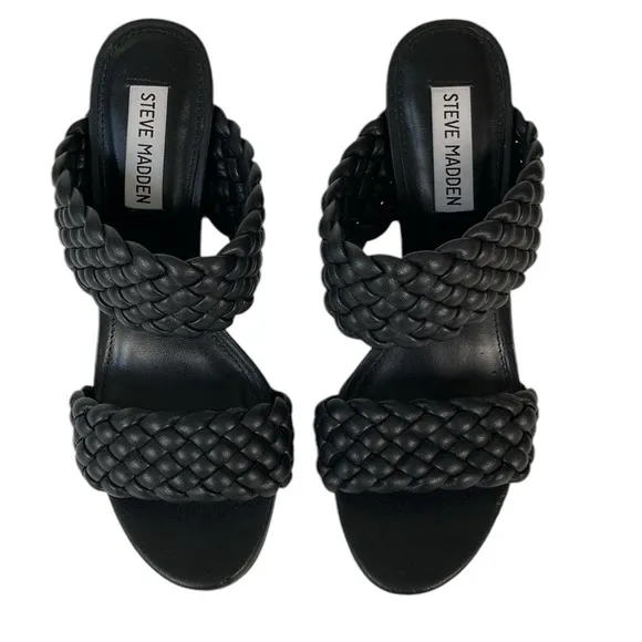 Steve Madden Tangle Braided Block Heel Sandal Size 8