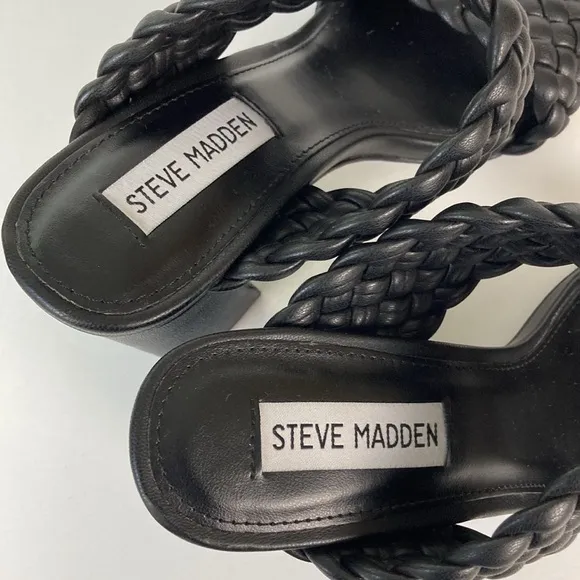Steve Madden Tangle Braided Block Heel Sandal Size 8