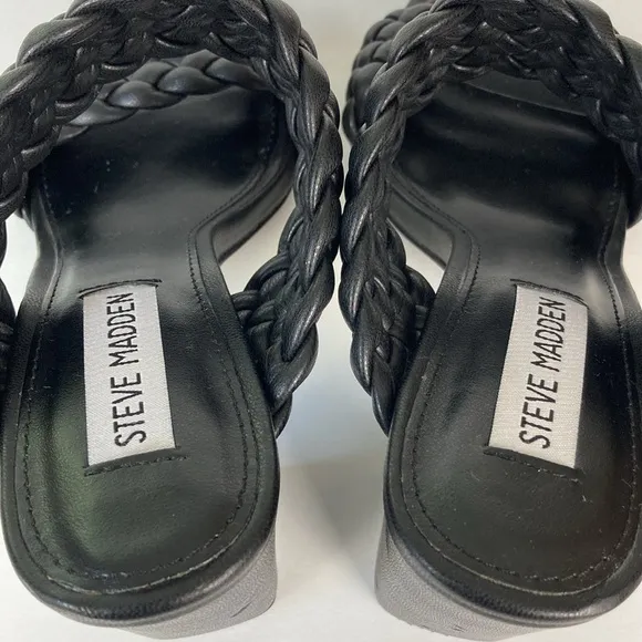 Steve Madden Tangle Braided Block Heel Sandal Size 8