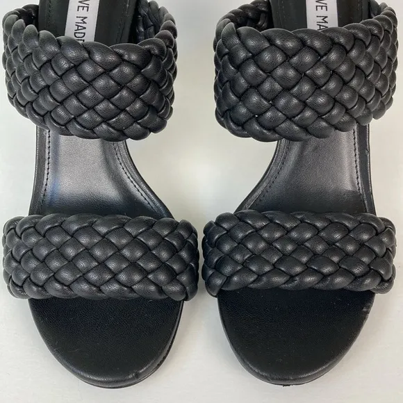 Steve Madden Tangle Braided Block Heel Sandal Size 8