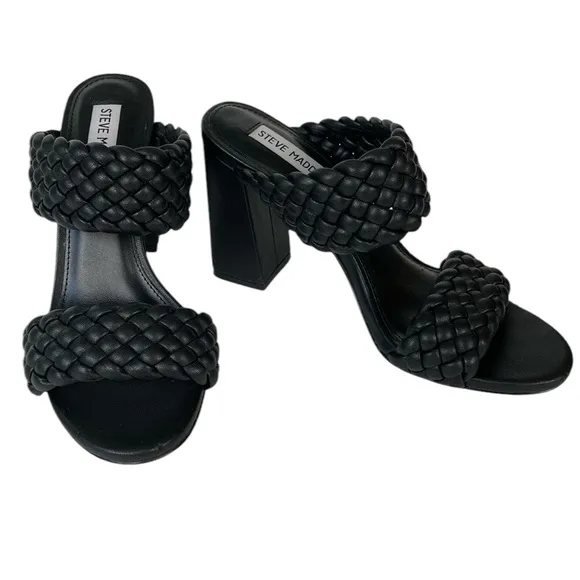 Steve Madden Tangle Braided Block Heel Sandal Size 8