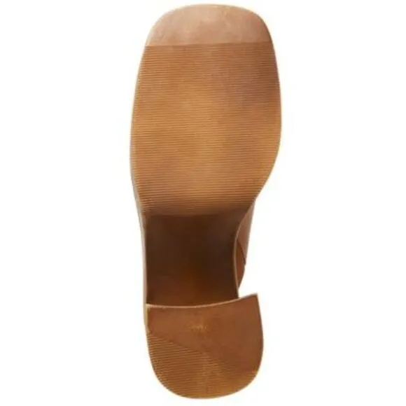 STEVE MADDEN Womens Brown 1&quot; Platform Flirtie Slip On Leather Clogs 10 M