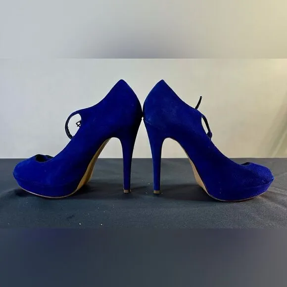 Steve Madden Blue Suede Heels